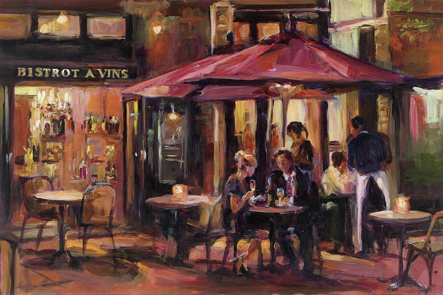 Bistrot A Vins Painting by Marilyn Hageman - Fine Art America