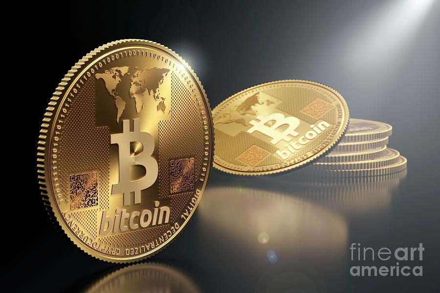 Bitcoin Cryptocurrency #1 Photograph by Patrick Landmann/science Photo Library