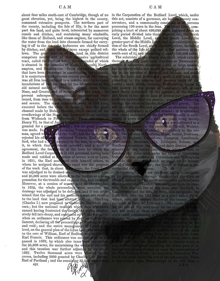 Black Cat With Sunglasses Painting by Fab Funky - Fine Art America