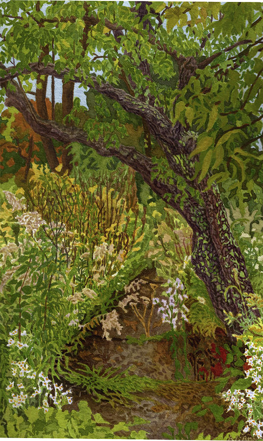 Goldenrod Painting - Black Cherry #2 by Alice Ann Barnes