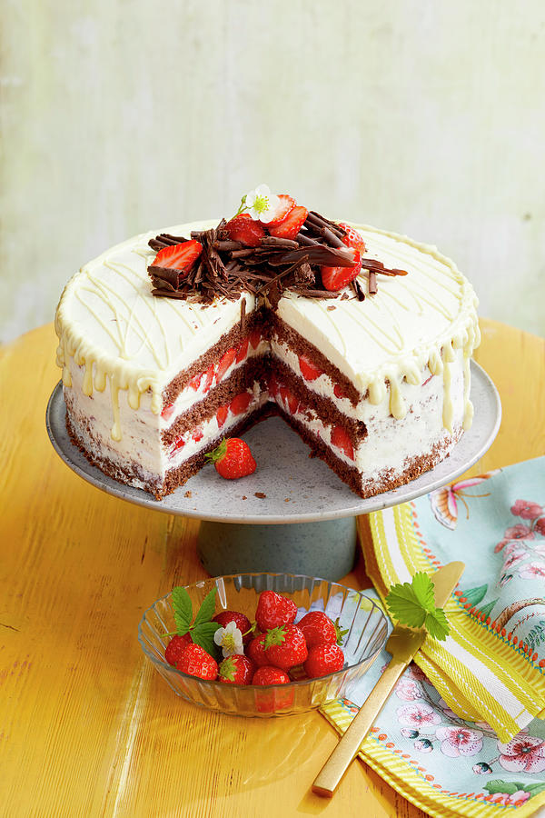 Black Forest Gateau Strawberry Cake #1 Photograph by Stockfood Studios /  Katrin Winner