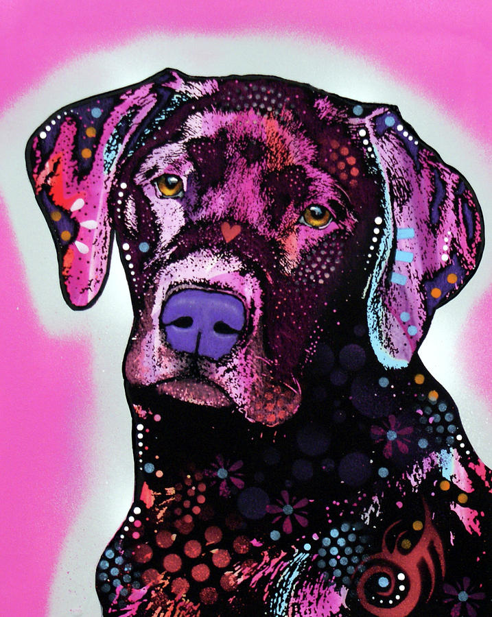 Animal Mixed Media - Black Lab by Dean Russo