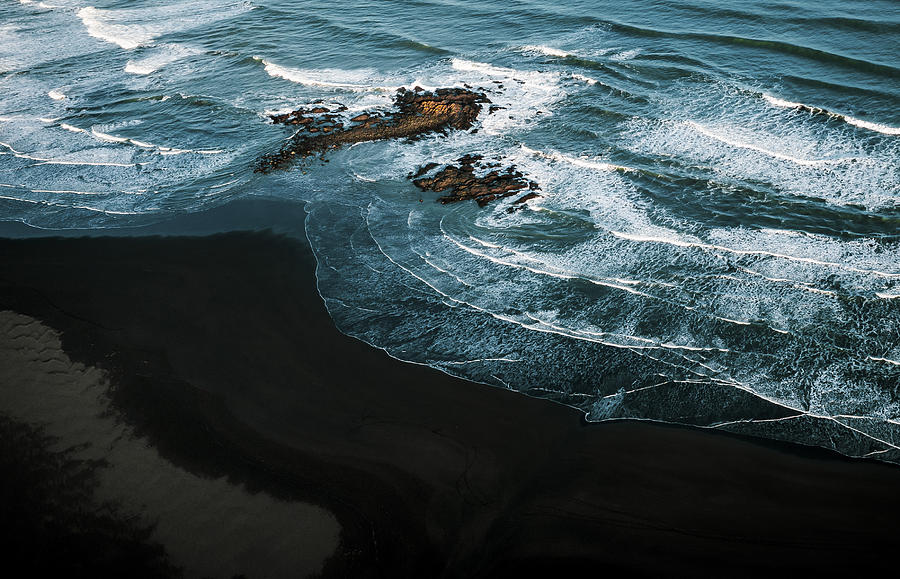 Black Sand Beach #1 Photograph by Wei (david) Dai