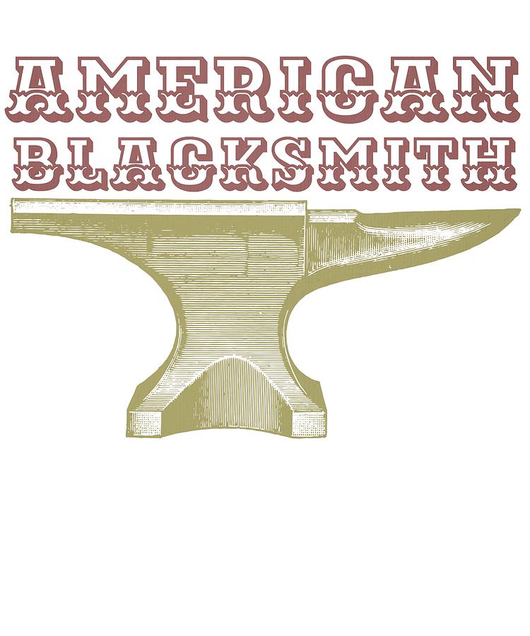 Blacksmithing American Blacsmith Anvil Drawing by Kanig Designs - Fine ...