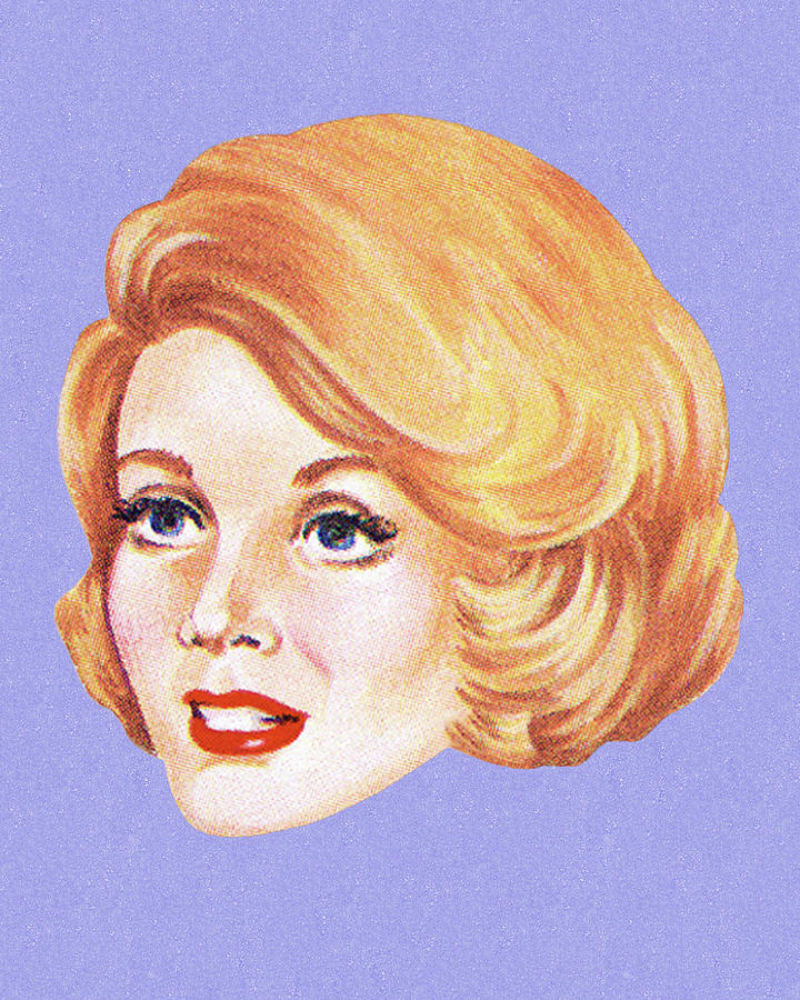 Vintage Drawing - Blonde Woman #1 by CSA Images