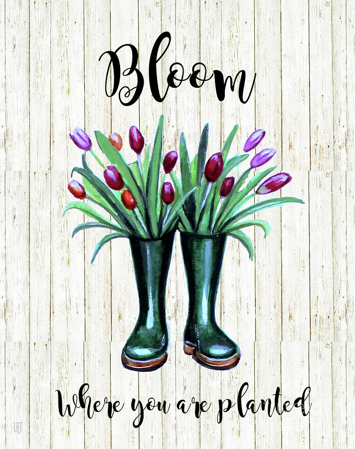 Bloom Where You are Planted #1 Painting by Elizabeth Robinette Tyndall