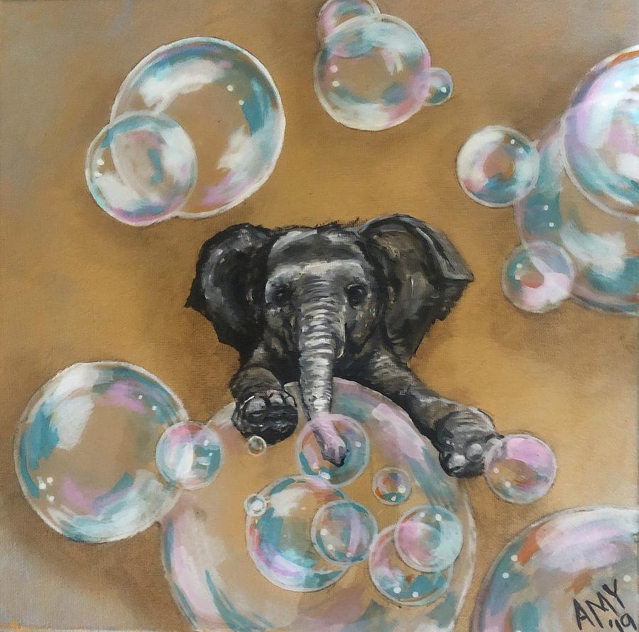 Blowing Bubbles Painting By Amy Thompson