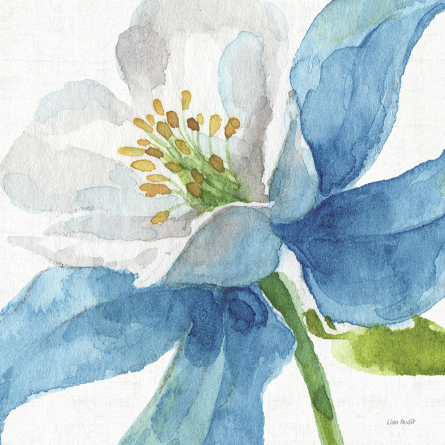Flower Painting - Blue And Green Garden Vi #1 by Lisa Audit