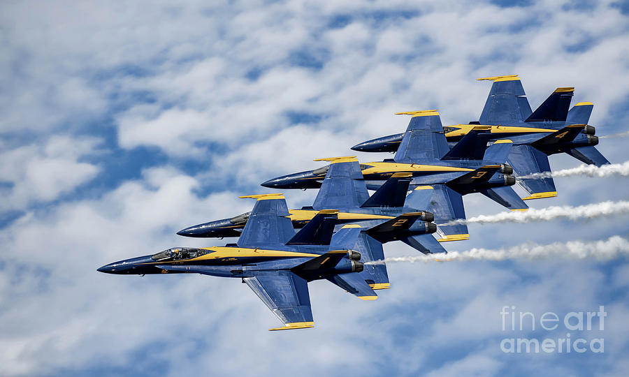 Jet Photograph - Blue Angels #8 by Warrena J Barnerd