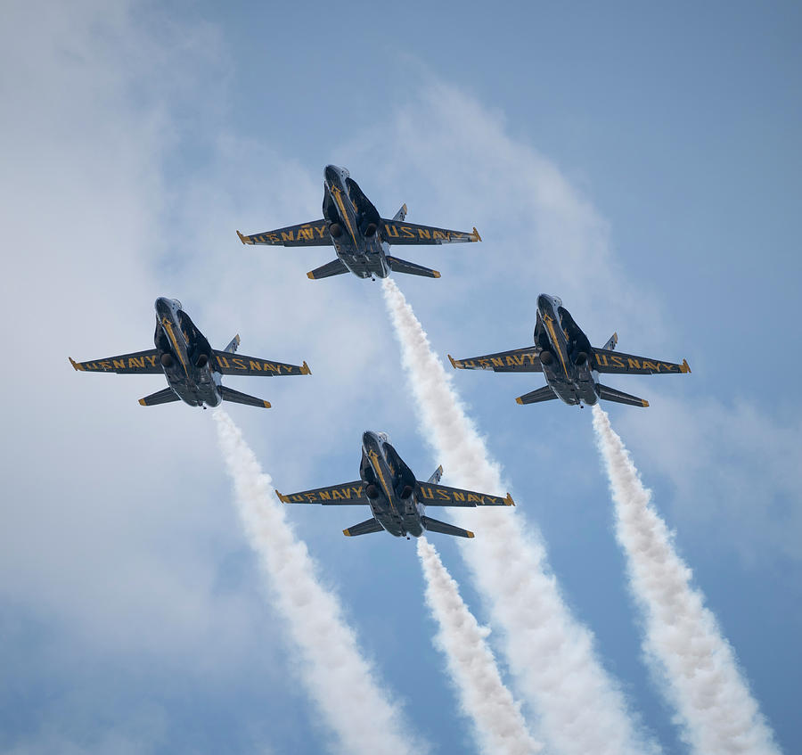 Blue Angels in Formation #1 Photograph by Jack Nevitt