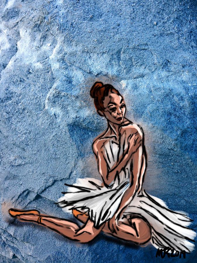 Blue Ballerina  #1 Digital Art by Michael Kallstrom