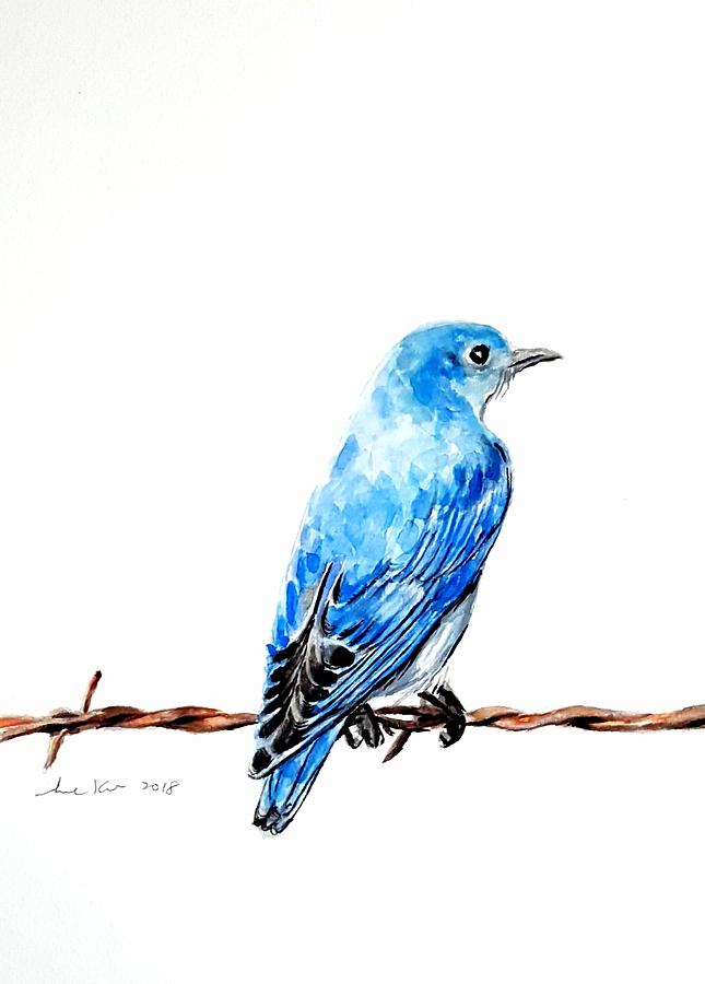 Blue Bird #1 Painting by Hae Kim