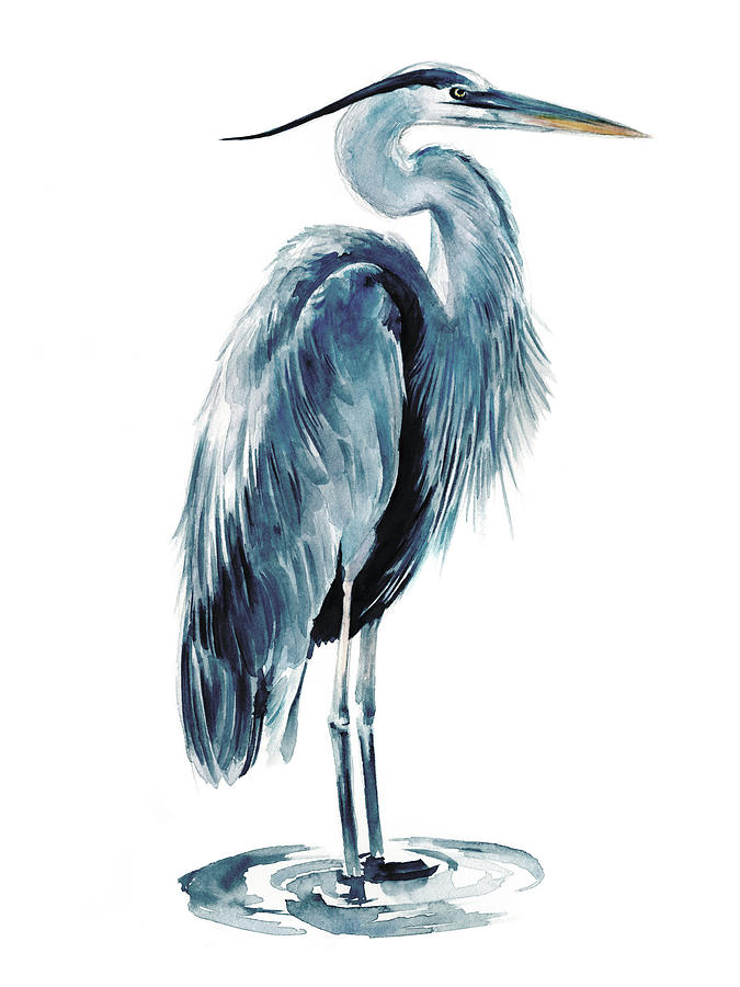 Coastal Painting - Blue Blue Heron I by Jennifer Paxton Parker
