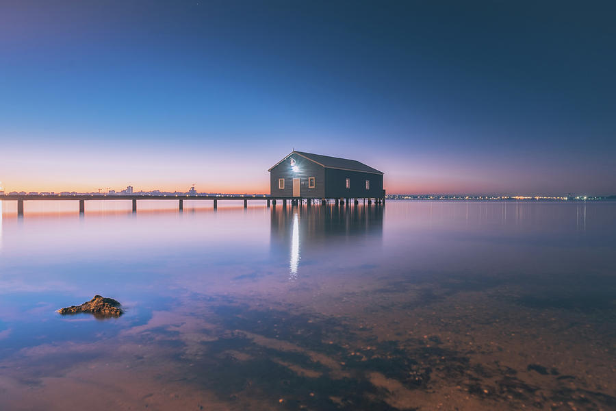 Blue Boat House Photograph By Kam Wing Choi