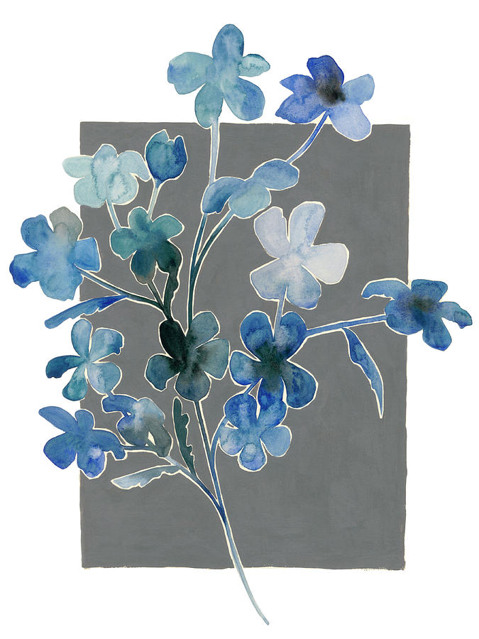 Flower Painting - Blue Bouquet I #1 by Grace Popp