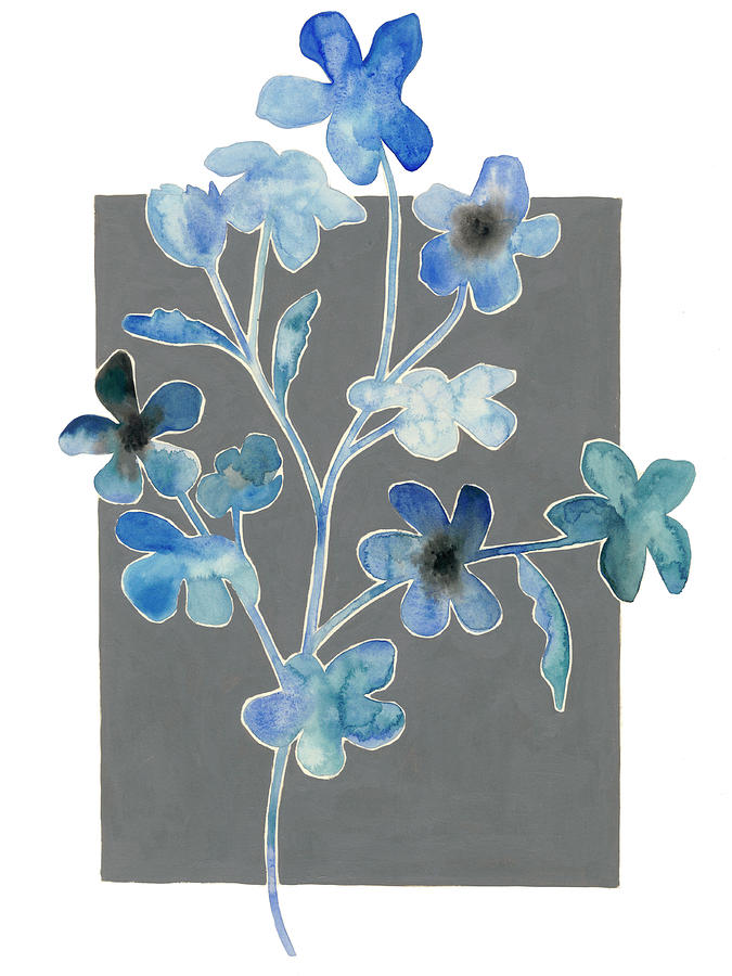 Blue Bouquet II #1 Painting by Grace Popp