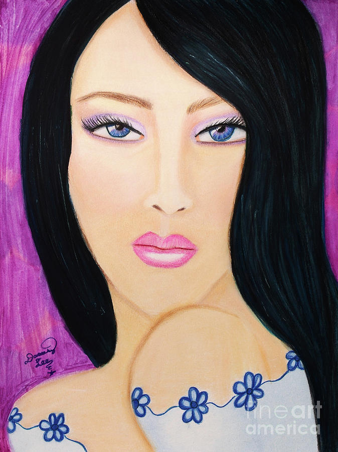 Blue Eyed Beauty #1 Painting by Dorothy Lee