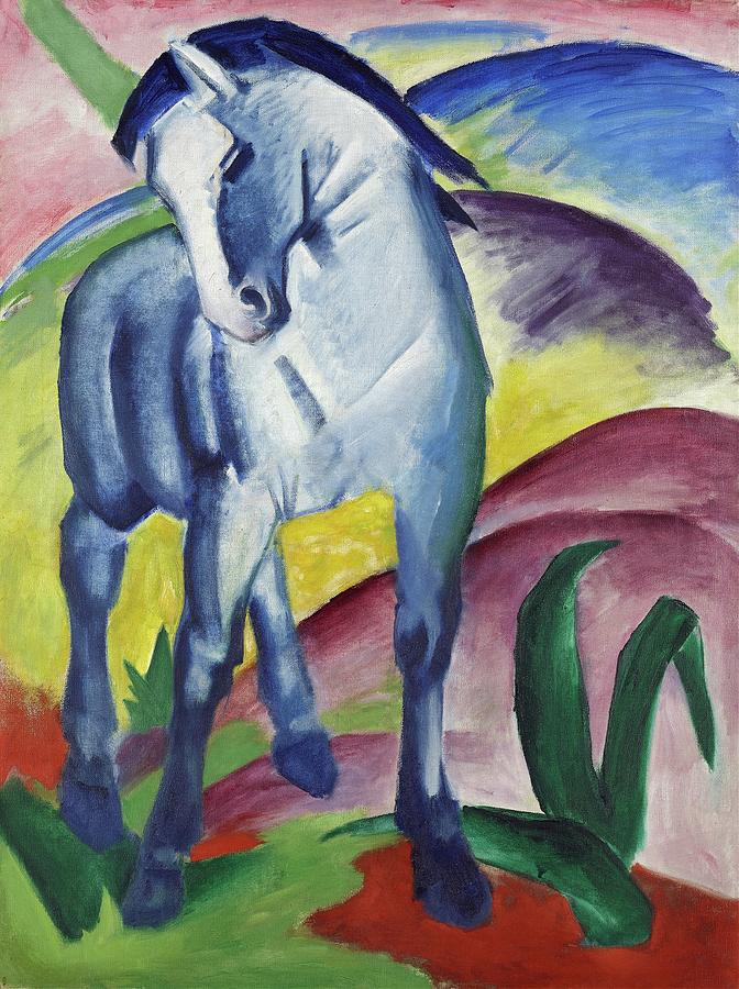 Abstract Painting - Blue Horse by Franz Marc