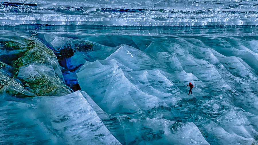 Blue Ice Cave #1 Photograph by Danling Gu