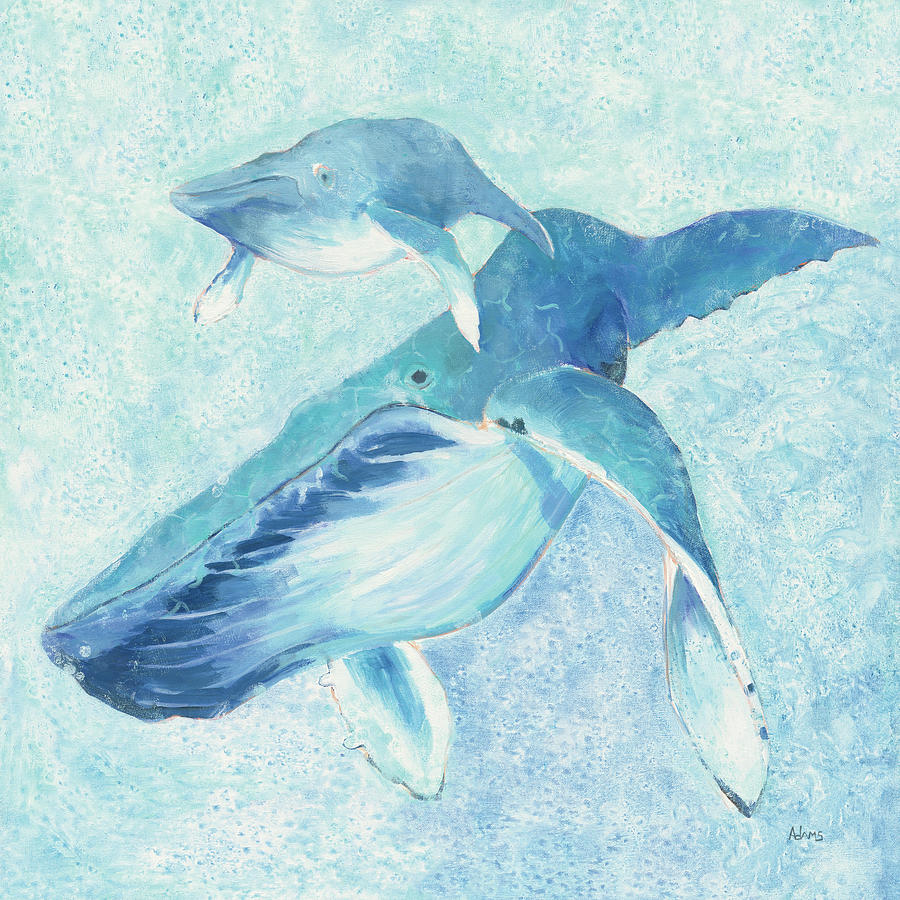 Fish Painting - Blue Mama V2 #1 by Phyllis Adams