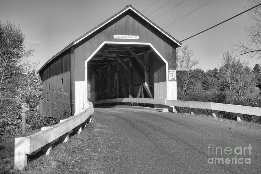 Blue Skies Over The Carleton Covered Bridge #1 Photograph by Adam Jewell