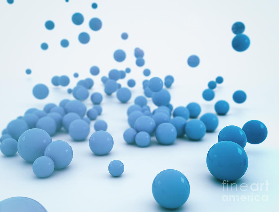 Blue Spheres #1 Photograph by Jesper Klausen/science Photo Library