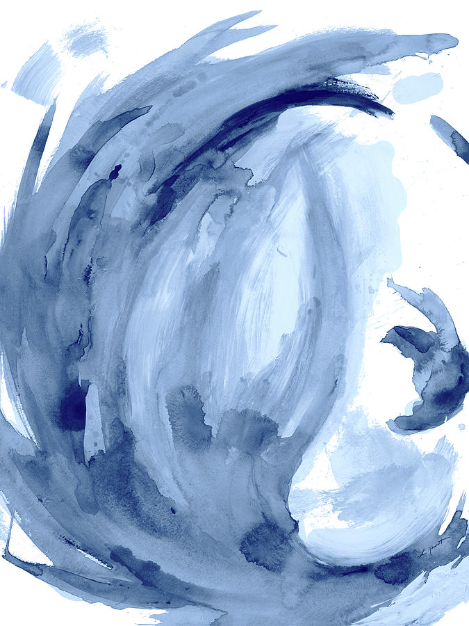 Blue Painting - Blue Swirl II #1 by L. Hewitt