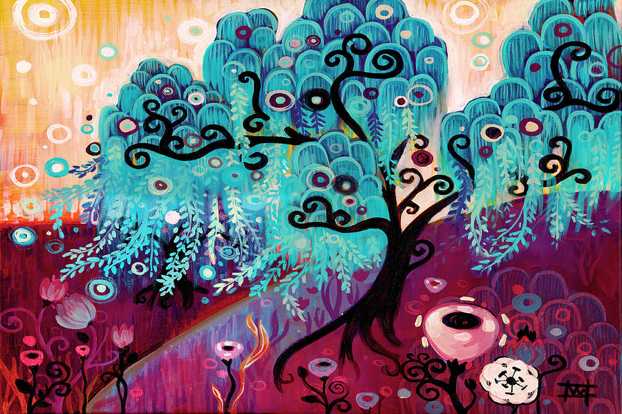 Modern Tree Abstract Ambient Painting By Natasha Wescoat