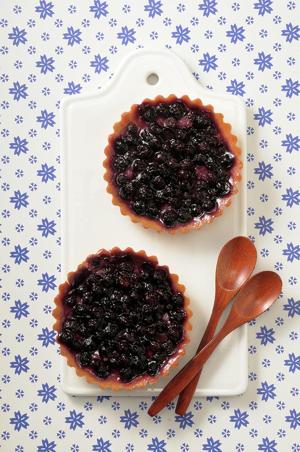 Blueberry Tartlets #1 Photograph by Jean-christophe Riou