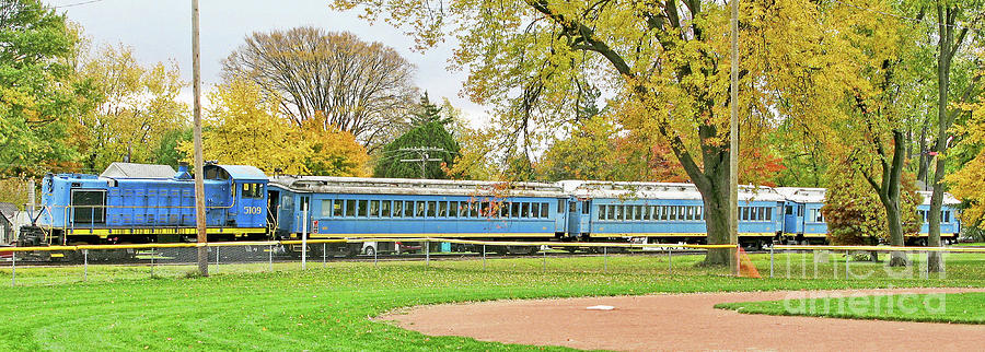 Bluebird Train at Waterville Depot 2009  5650 copy #1 Photograph by Jack Schultz
