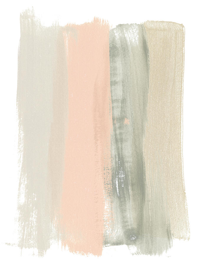 Blush Abstract II #1 Painting by June Erica Vess
