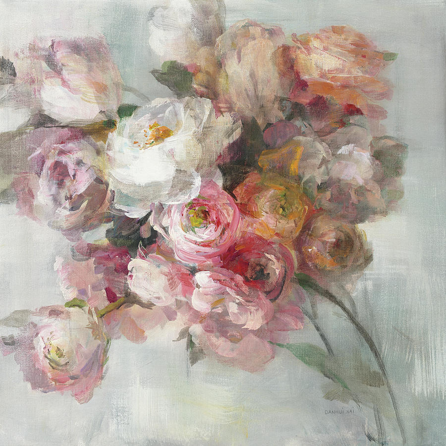 Flower Painting - Blush Bouquet #1 by Danhui Nai