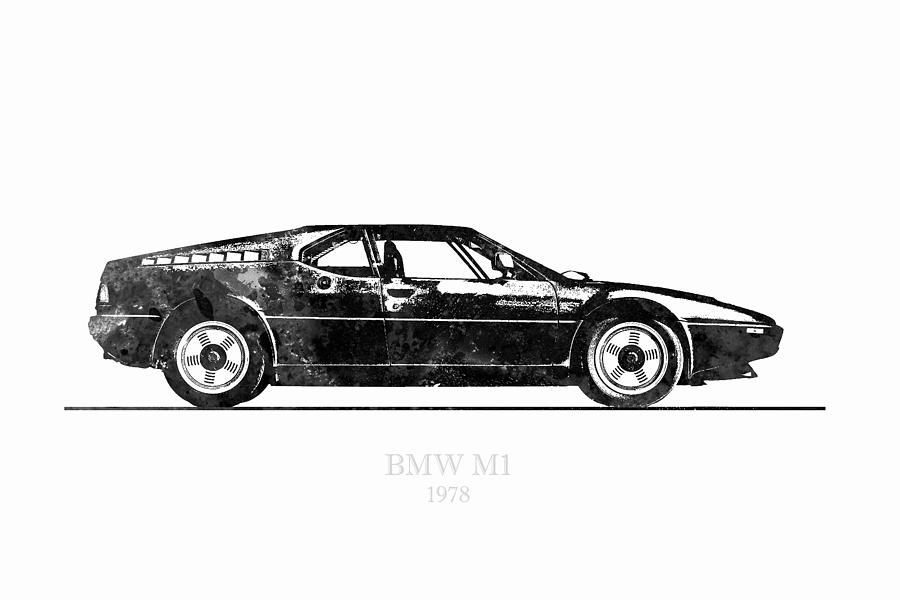 BMW M1 1978 Watercolor Illustration #1 Digital Art by SP JE Art