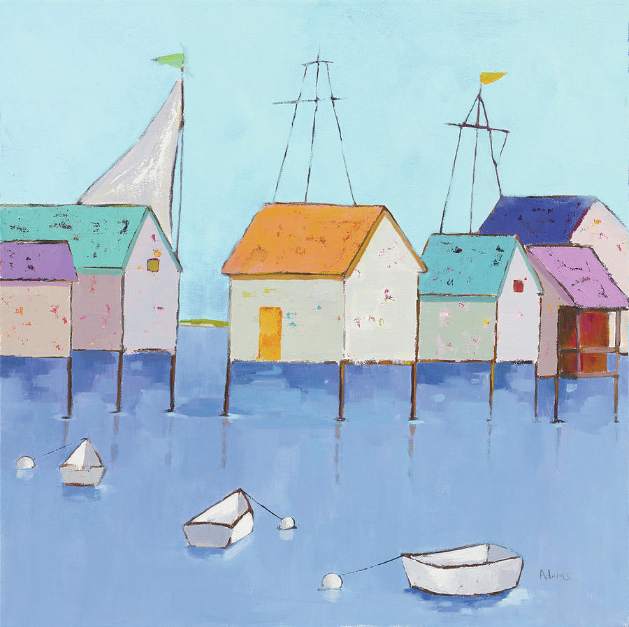 Architecture Painting - Boat House Row #1 by Phyllis Adams
