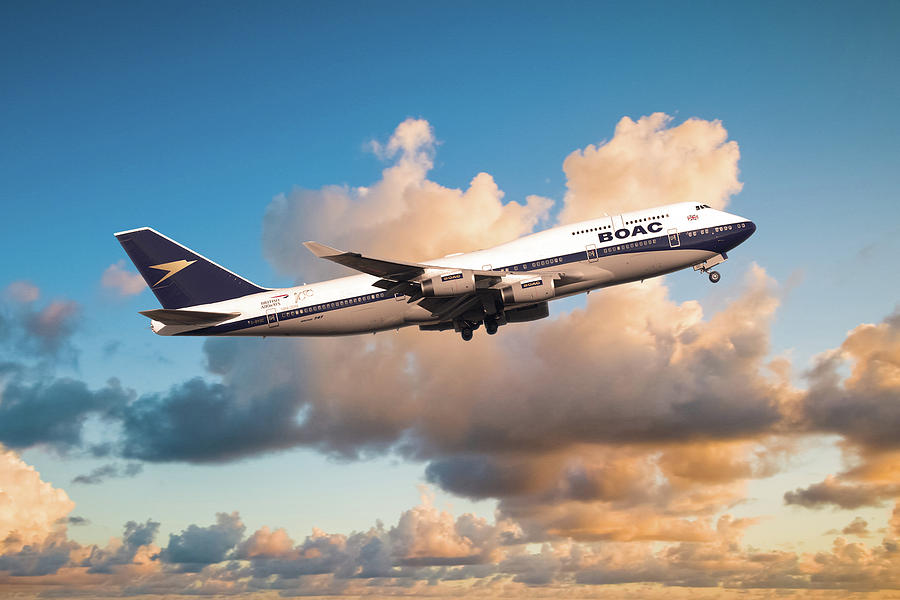 Boeing 747-436 - BOAC Digital Art by Airpower Art