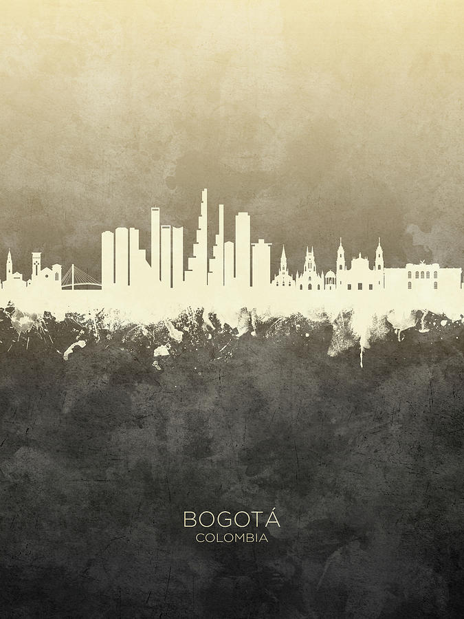 Bogota Colombia Skyline #1 Digital Art by Michael Tompsett