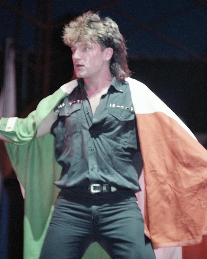 Bono Photograph - Bono Performing On Stage #1 by Globe Photos