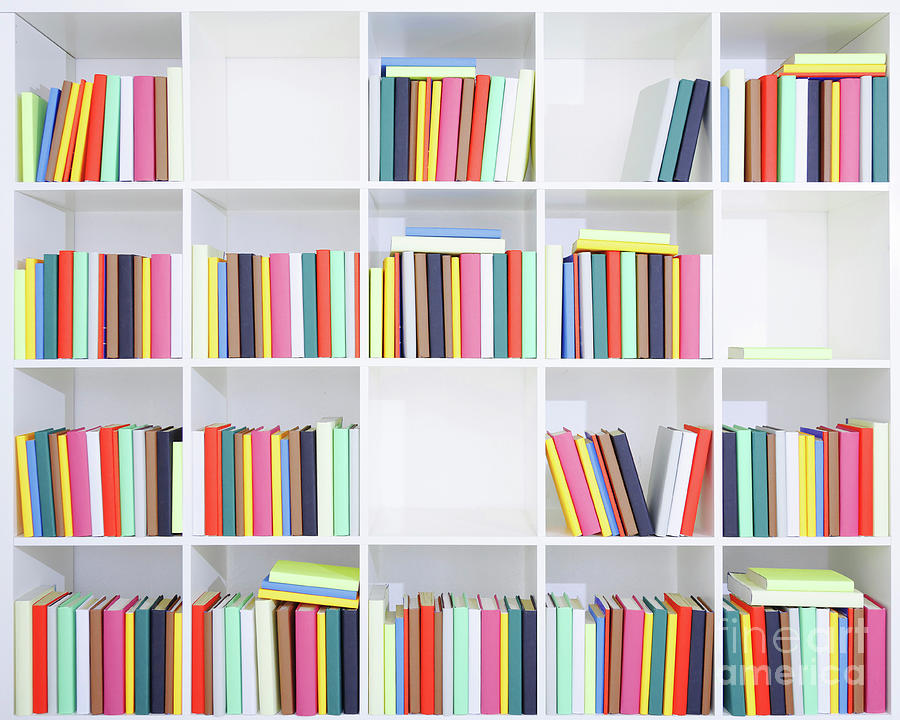 Bookshelf With Books #1 Photograph by Wladimir Bulgar/science Photo Library