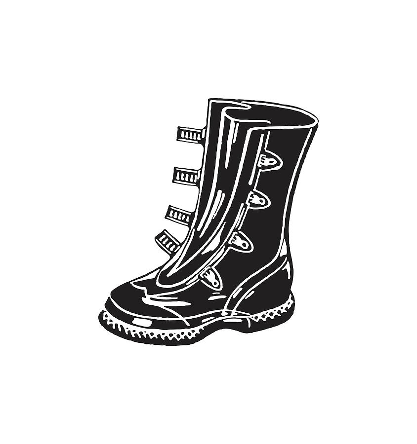 Boot with Buckles Drawing by CSA Images - Fine Art America