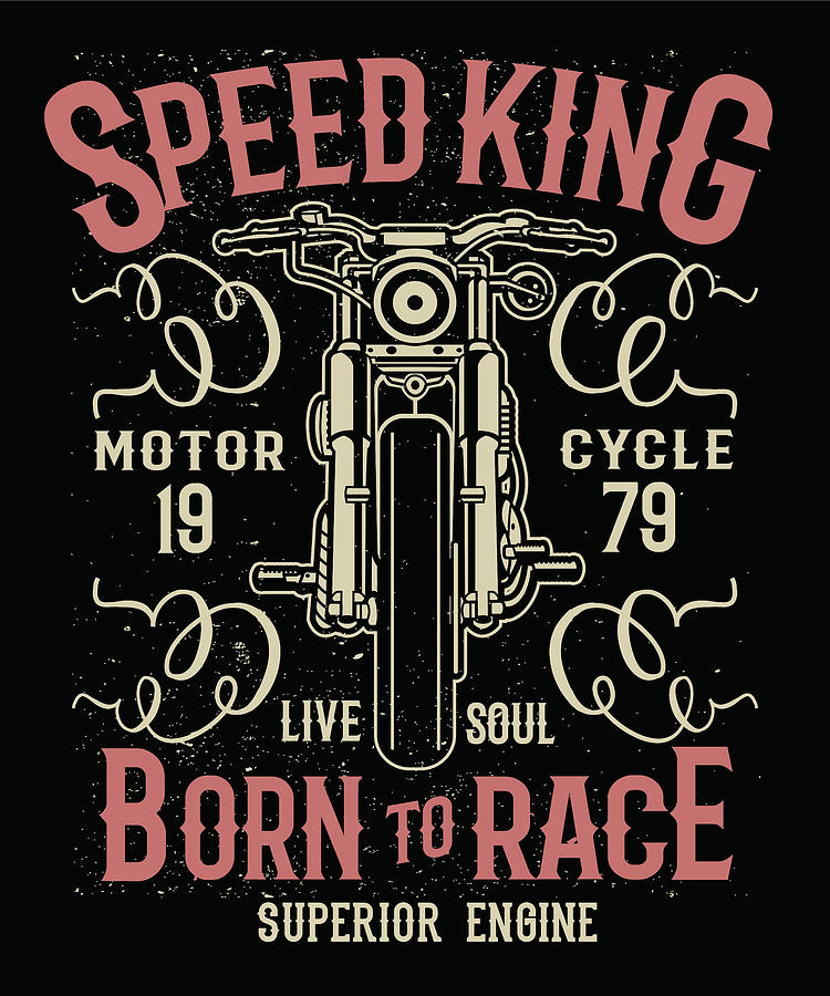 Vintage Digital Art - Born to race #2 by Long Shot