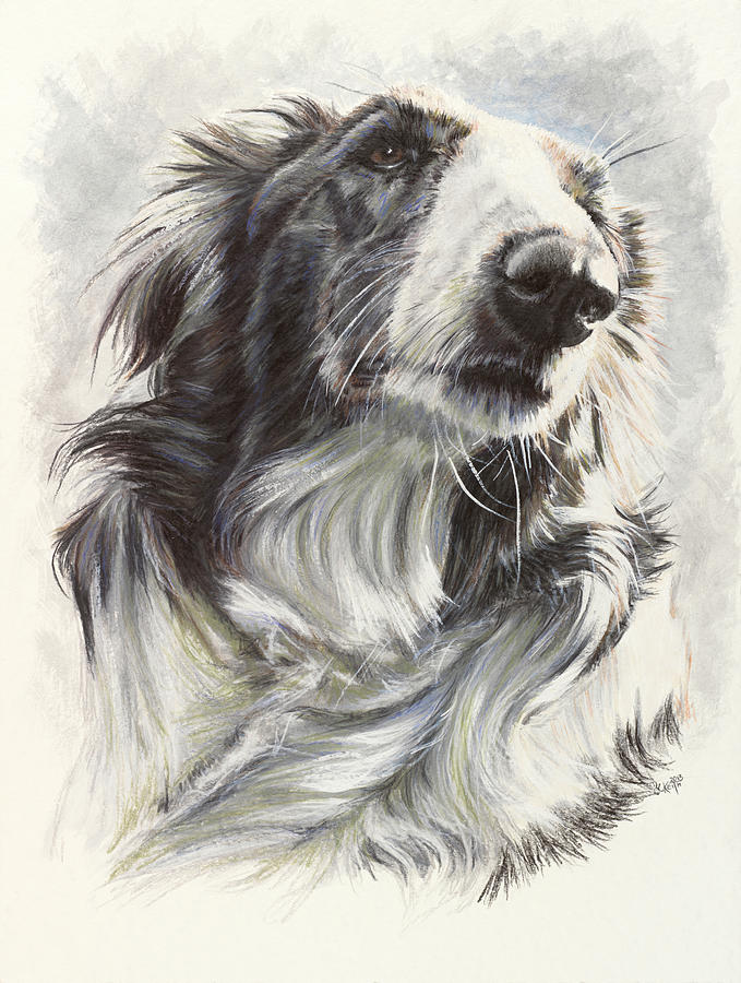 Dog Painting - Borzoi #1 by Barbara Keith