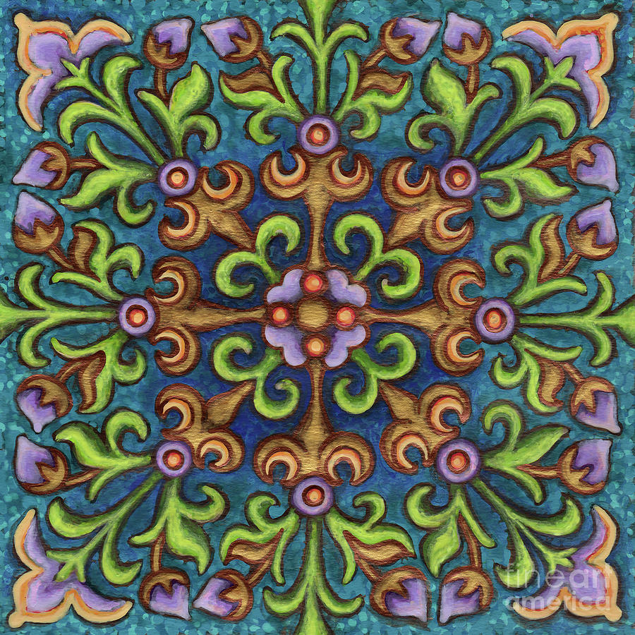 Botanical Mandala 8 Painting by Amy E Fraser