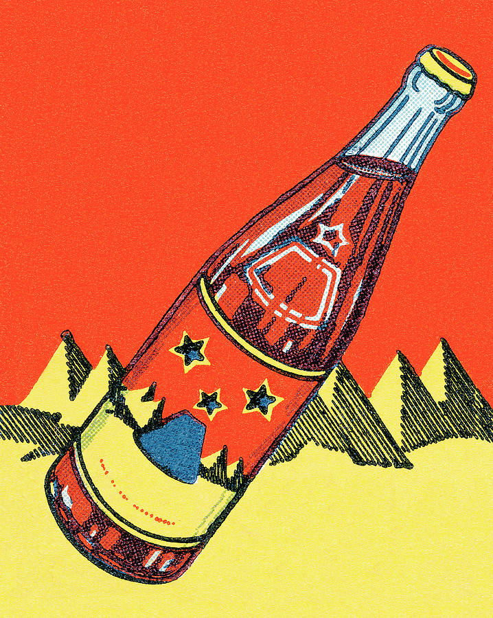 Beer Drawing - Bottle #1 by CSA Images
