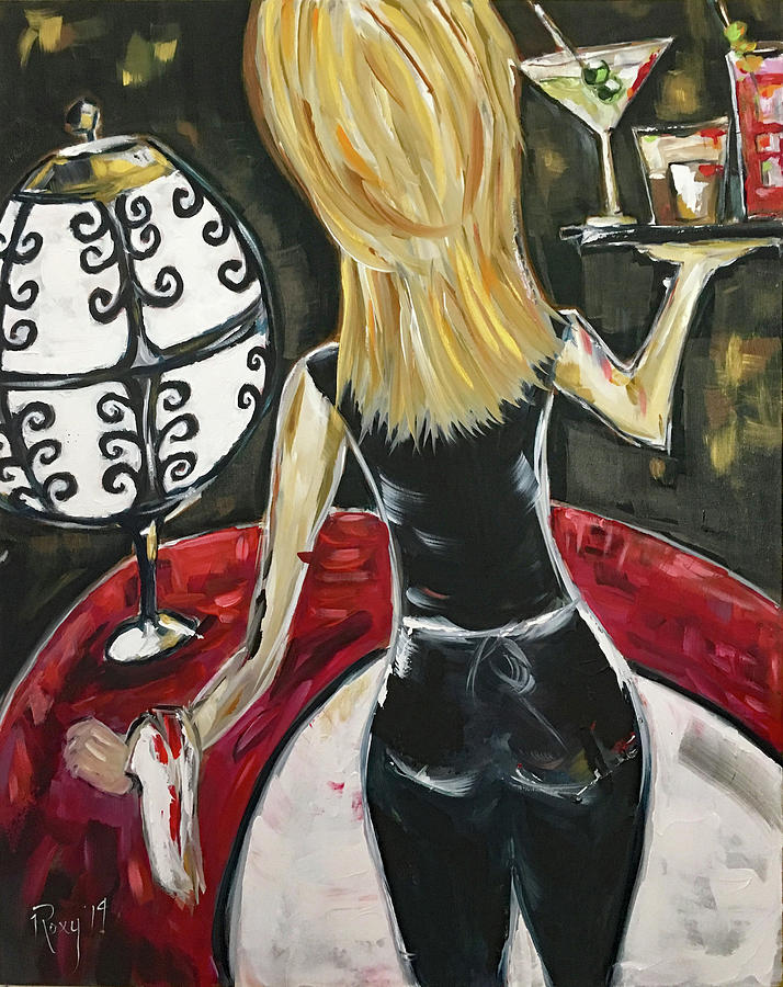 Bottoms Up featuring Roxy Rich Painting by Roxy Rich