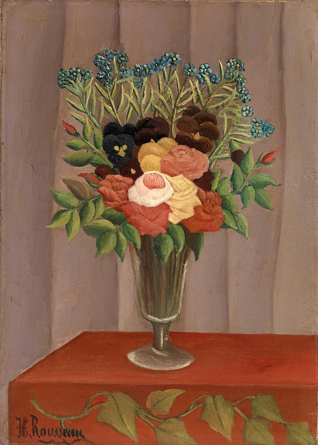 Bouquet of Flowers #2 Painting by Henri Rousseau