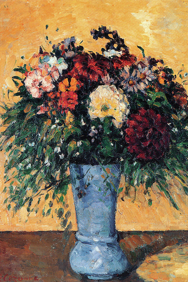 Bouquet of Flowers in a Vase #1 Painting by Paul Cezanne