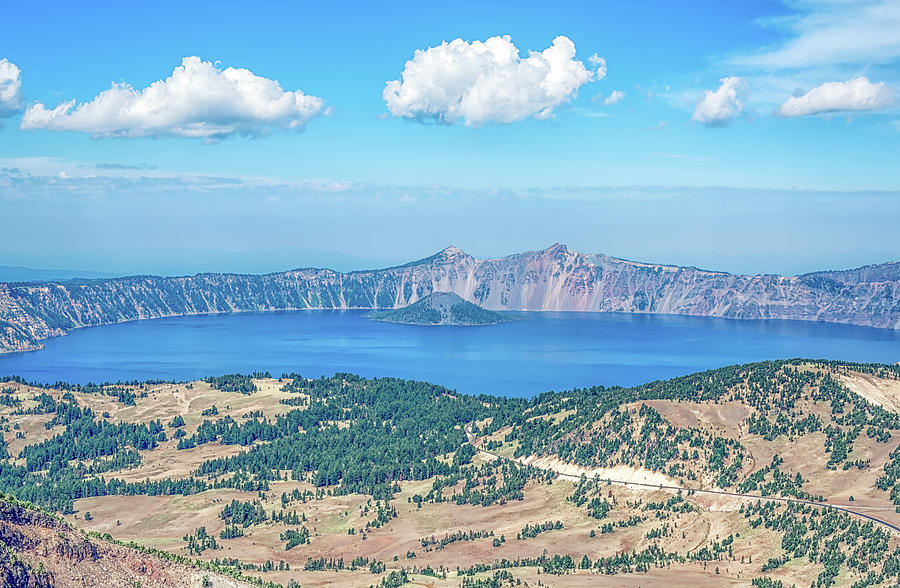 Bowl Of Blue Crater Lake Photograph by Joseph S Giacalone