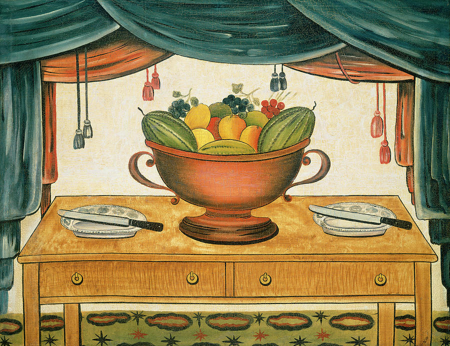 Bowl Of Fruit, C1830 #1 Painting by Granger