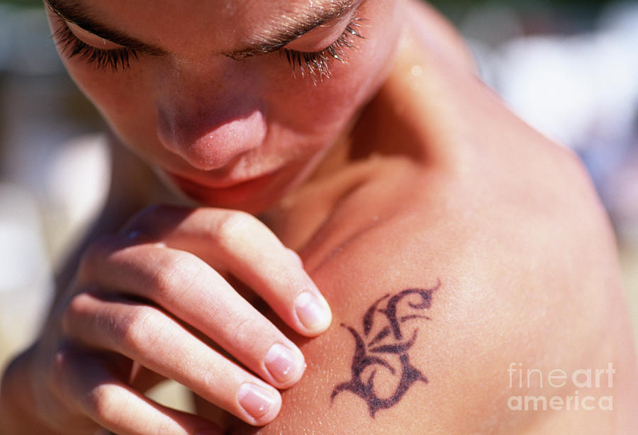 Boy With Henna Tattoo #1 Photograph by Mark Clarke/science Photo Library