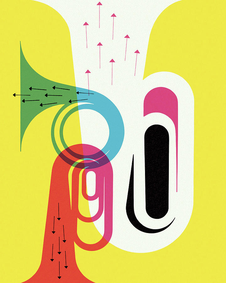 Music Drawing - Brass Instruments #1 by CSA Images